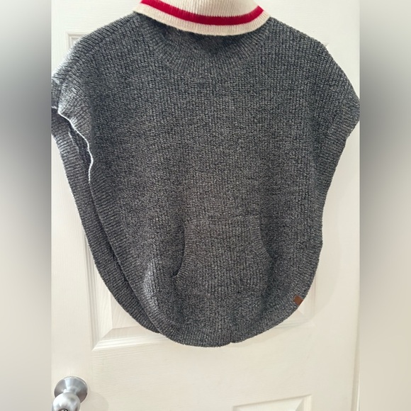 Roots kids cabin poncho shawl grey size small/medium girls - Picture 1 of 10